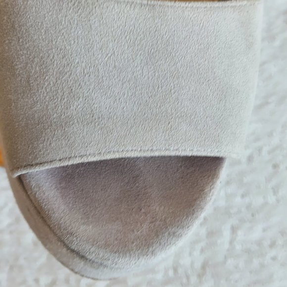 Michael Kors Leather Platform Wedges - Dove Gray - Picture 9 of 10